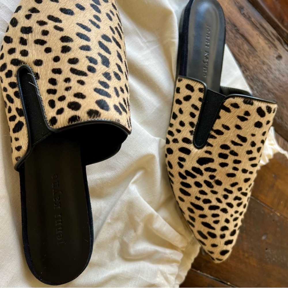 Jenni Kayne Brown and Black Mules Elegant Loafer Style - Picture 8 of 8